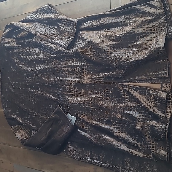 Sophia La Belle Vintage Faux Snakeskin Pant Suit Size M - Picture 8 of 9